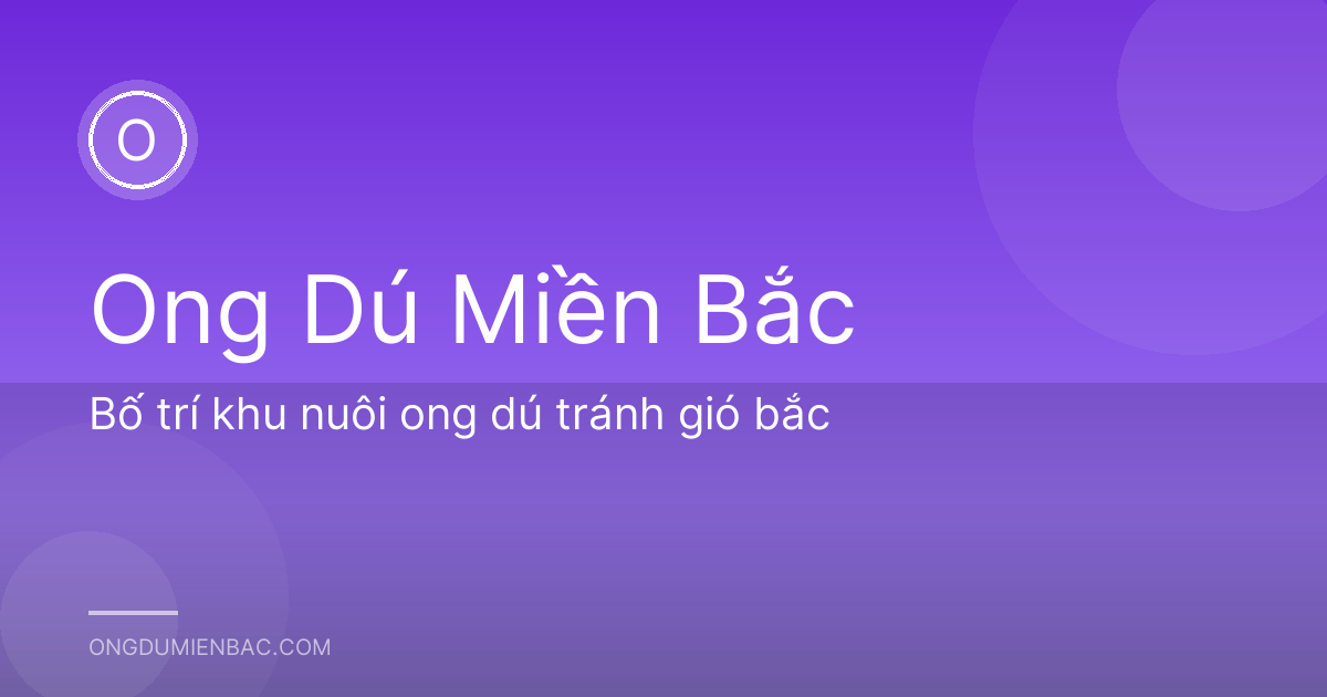 Bố trí khu nuôi ong dú tránh gió bắc